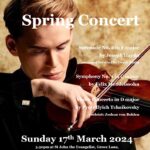 2024 Spring concert Conductor Rupert Bond Leader Joshua Von Bohlen Serenade no 2 in F major by Joseph Haydn arranged for wind by Derek Smith. Symphony No 1 in C minor by Felix Mendelssohn. Violin Concerto in D minor by Pyotr Ilyich Tchaikovsky. Soloist Joshua von Bohlen. Sunday 17th March 2024 3.30 pm at St John the Evangelist, Grove Lane, Kingston KT1 2SU Tickets £15 - programme included: ticketsource.couk/kingston-third-age-orchestra-k3ao or at the door (children under 12 have free entry).